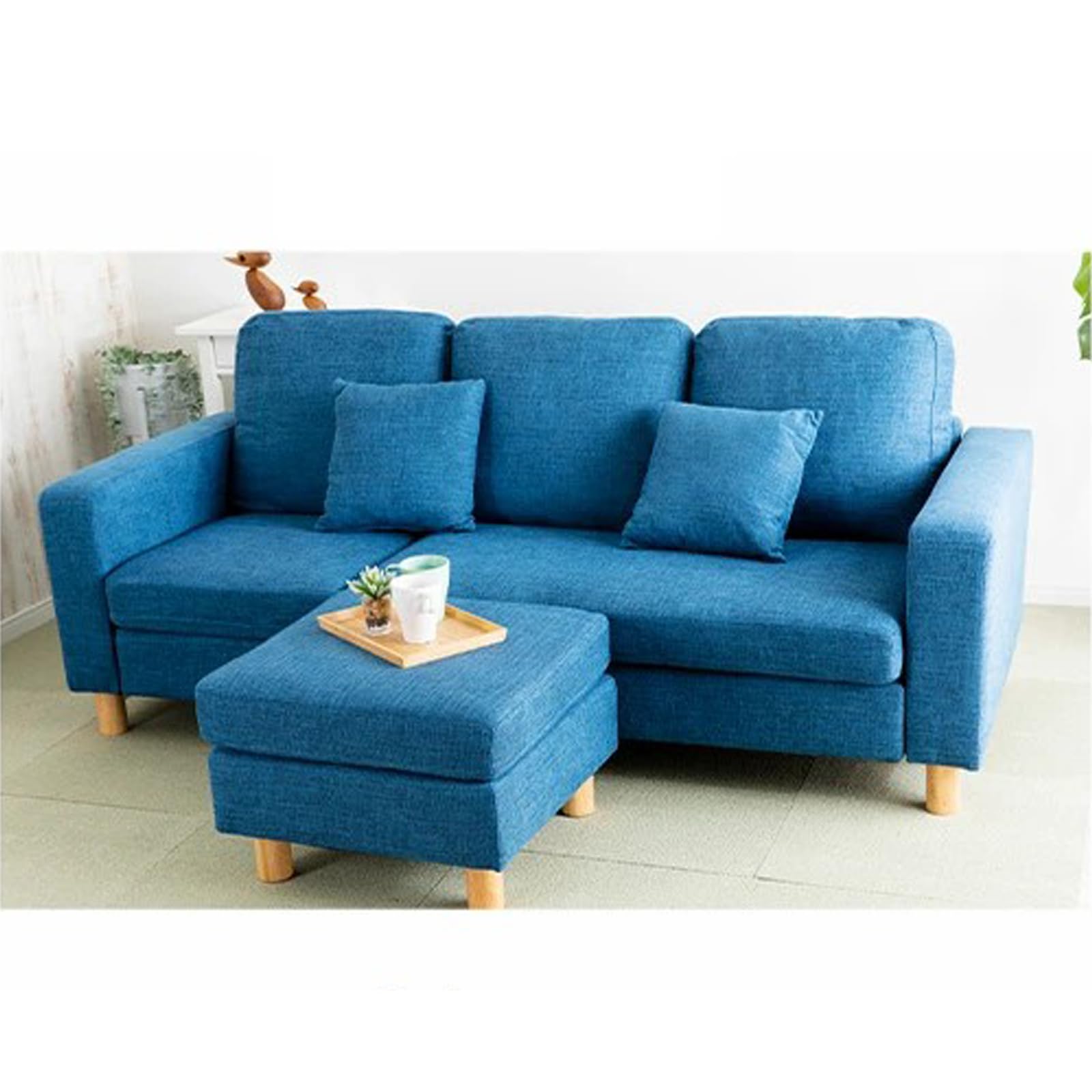 3人掛けソファー オットマン付き